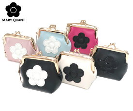 【送料無料!!】マリークワント シンプルデイジーマーク2 ガマ口ポーチミニ (MARY QUANT)【アクセサリーポーチ コインケース 小銭入れ マルチケース コスメ ケース バッグチャーム レディース マリクワ マリー クヮント】★☆