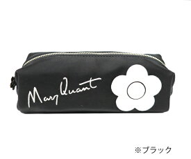 マリークワント サインロゴデイジーパッチ　スクエアペンケース (MARY QUANT)【 通勤 通学 旅行 コスメ リップ 人気 化粧品 収納 ガジェットケース マルチケース コスメ ケース レディース マリクワ マリー クヮント】プレゼント ホリデーギフト★☆