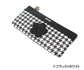 マリークワント 千鳥デイジーパッチ フラットペンケース (MARY QUANT)【 通勤 通学 旅行 コスメ リップ 人気 化粧品 収納 ガジェットケース マルチケース コスメ ケース レディース マリクワ マリー クヮント】プレゼント ホリデーギフト★☆