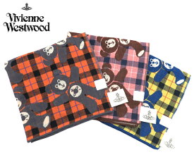 【2点までメール便可能】ヴィヴィアン ウエストウッド ハンカチ ガーゼ タータンチェック ベア(Vivienne Westwood)【オーヴ ハンカチ 大判 レディース ギフト ビビアン】★☆【あす楽】