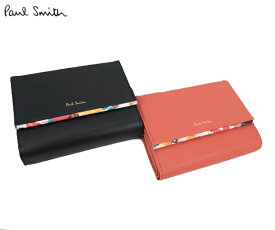 ポールスミス ペタルプリントトリム 二つ折り財布(PWD514)　Paul Smith)(ウォレット 牛革 二つ折り財布 レザー レディース ギフト)【ラッピング無料】★☆【あす楽】