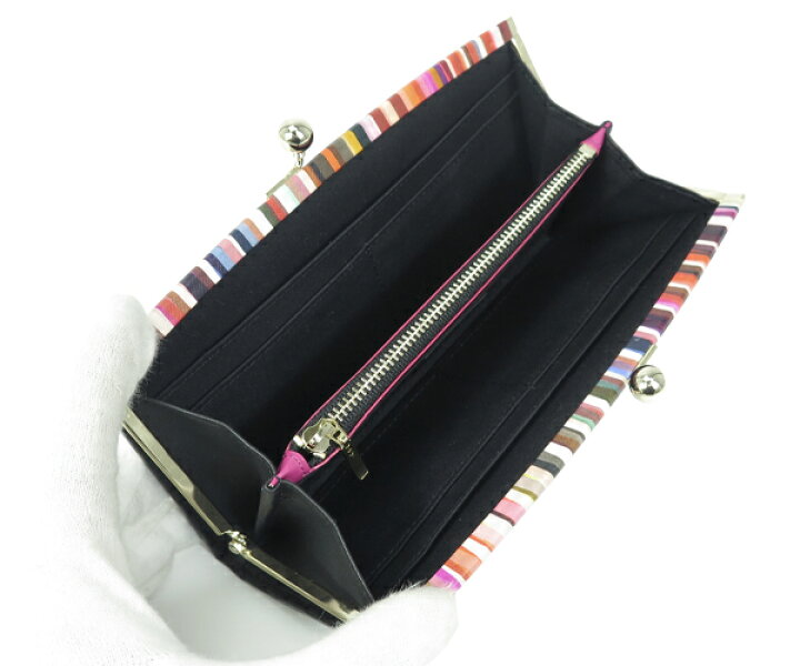 楽天市場】ポールスミス 財布 クロスオーバーストライプトリム がま口  