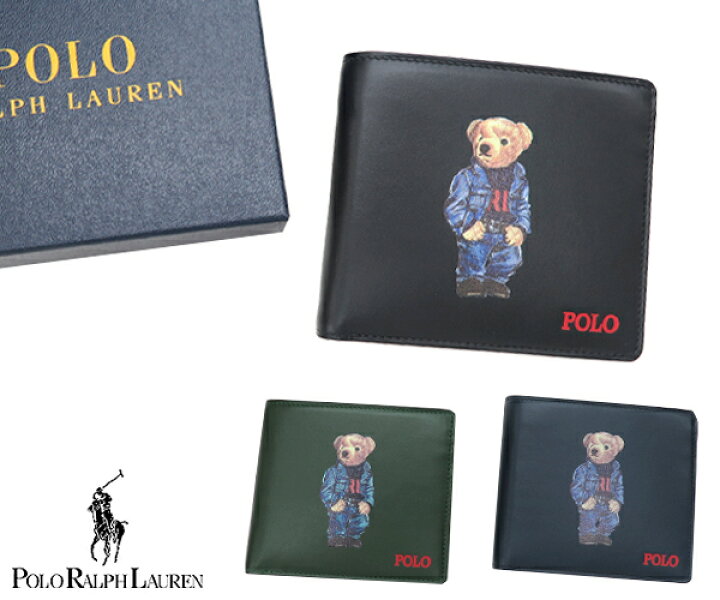 楽天市場】ラルフローレン 財布 メンズ POLOベア 2つ折財布(PB211 