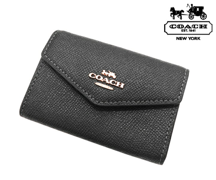楽天市場】コーチ(COACH) クロスグレインレザー フラップカードケース 