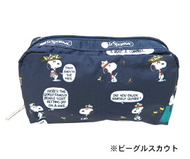 レスポートサック【LeSportsac×PEANUTS】RECTANGULAR COSMETIC ポーチ ビーグルスカウト レクタングラーコスメティック 【PEANUTS スヌーピー ピーナッツ 仲間 旅行 コスメ リップ 人気 化粧品 収納 ガジェットケース 通勤 通学 ペン 】★☆【あす楽】