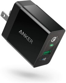 【正規品】5倍ポイントキャンペーン開催予定Anker PowerPort+ 1 (18W USB急速充電器) 【PSE技術基準適合/PowerIQ搭載/折りたたみ式プラグ搭載 / QC3.0対応】 Galaxy S10 / S9、iPhone、iPad 他対応 (ブラック)