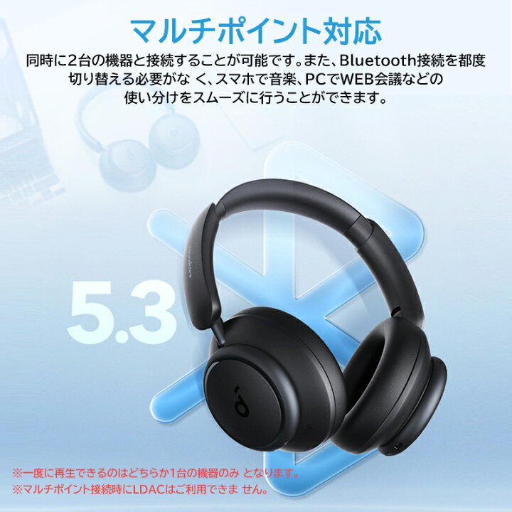 楽天市場】Anker Soundcore Space Q45 ワイヤレス ヘッドホン 
