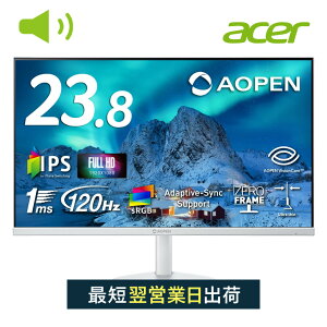 acer XgA j^[ 23.8C` tHD(1920×1080) AOPEN IPS  @Q[~Oj^[ 120Hz 1ms(TVR) sRGB 99% Adaptive-Sync HDMI 1.4 ~jD-Sub 15s Xs[J[ VESA}EgΉ 24SB3YG0wmix