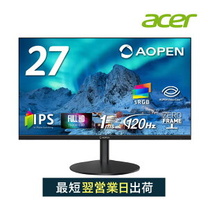 AOPEN j^[ 27C` Ch tHD  IPS 120Hz 1ms(TVR) sRGB 99% AdaptiveSync HDMI 1.4 ~jD-Sub 15s VESA}EgΉ [t[fUC ^ 27SB3G0bi