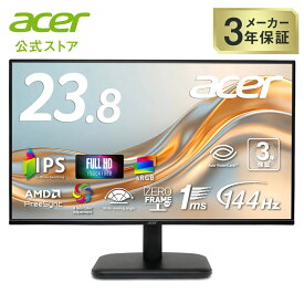 Acer モニター 23.8インチ IPS フルHD 144Hz 1ms(VRB) 非光沢 sRGB 99% AMD FreeSync ブルーライト低減 ゼロフレーム HDMI 1.4 ミニD-Sub 15ピン 6軸カラー スタンダード 3年保証(パネルは1年) EK241YP6bi
