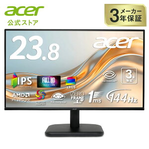 Acer j^[ 23.8C` IPS tHD 144Hz 1ms(VRB)  sRGB 99% AMD FreeSync u[Cgጸ [t[ HDMI 1.4 ~jD-Sub 15s 6J[ X^_[h 3Nۏ(pl1N) EK241YP6bi