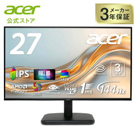 Acer モニター 27インチ IPS フルHD 144Hz 1ms(VRB) 非光沢 sRGB 99% AMD FreeSync ブルーライト低減 スピーカー内蔵 ゼロフレーム HDMI 1.4 ミニD-Sub 15ピン 6軸カラー スタンダード 3年保証(パネルは1年) EK271P6bmix