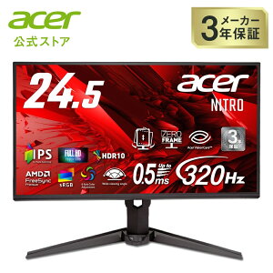 Acer Q[~Oj^[ Nitro 24.5C` IPS 320Hz tHD 0.5ms(GTG)  GSX^h HDMI 2.0 DisplayPort v1.4 3Nۏ(pl1N) XV250QF3bmiiprx