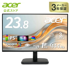 Acer モニター 23.8インチ IPS フルHD 144Hz 1ms(VRB) 非光沢 sRGB 99% AMD FreeSync ブルーライト低減 スピーカー内蔵 ゼロフレーム HDMI 1.4 ミニD-Sub 15ピン 6軸カラー スタンダード 3年保証(パネルは1年) EK241YP6bmix