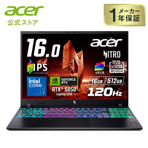 Acer �m�[�g�p�\�R�� Nitro V 16 Windows 11 Home Intel Core 7 240H RTX 5050 16GB�������[ 512GB SSD 16�C���` WUXGA 16:10 IPS 120Hz ANV16-I31-N76Y55