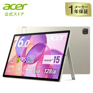 Acer �^�u���b�g Iconia A16 Android 15 OS 6GB�������[ 128GB UFS 16�C���` WUXGA 16:10 IPS ���� Allwinner A733 �����L�b�N�X�^���h ���i�K���� WiFi 6 Bluetooth 5.4 USB2.0 Type-C �x�C�p�[�V���o�[ A16-11MN-H16Q
