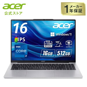Acer m[gp\R Aspire Lite Ce Core i7 1355U 16GB[ 512GB SSD 16C` WUXGA 16:10 IPSpl 1.82Kg 8ԋ쓮 200f WebJ XChJo[t WiFi 6Ή Bluetooth 5.2 {L[{[h Co