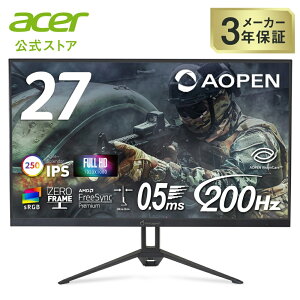 AOPEN Q[~Oj^[ 27C` Agile-Splendor IPS tHD  200Hz 0.5ms(GTG) sRGB 96% AMD FreeSync Premium HDR10 [t[ ^ HDMI 2.0 DisplayPort v1.2 u[Cgጸ VESA}EgΉ 27KG3X1bmipx