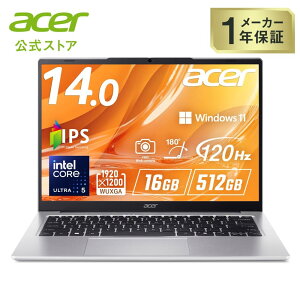 Acer �m�[�g�p�\�R�� Aspire Lite 14 Windows 11 Home �C���e�� Core Ultra 5 125H 16GB�������[ 512GB SSD 14�C���` WUXGA 16:10 120Hz 180°�J�q���W �C���e�� Arc�O���t�B�b�N�X �X���C�h�J�o�[�t AL14-74P-N56Y