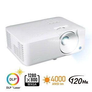Acer Vero ���[�U�[�v���W�F�N�^�[ DLP���� WXGA 4000ANSI���[���� Rec.709 93% IP6X�h�o 360°���� 24���ԘA������ ChromeOS�Ή� 120Hz 5W�X�s�[�J�[ HDMI 1.4b (HDCP 1.4�Ή�)×2 �c�ݕ␳ �����ő�30,000���� 27dBA XL2320p