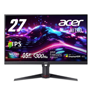 Acer Nitro Q[~Oj^[ 27C` WQHD IPS  300Hz 0.5ms sRGB 99% AMD FreeSync Premium VESA DisplayHDR 400 HDMI 2.0 DisplayPort 1.4  s{bh@\ wbhz[q XV272UF3bmiiprx