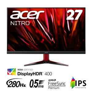 Acer Q[~Oj^[ Nitro 27C` tHD IPS 240Hz 280Hz 0.5msiGTG, Min.j sRGB 99@HDMI2.0 FreeSync Premium HDR400 3Nۏ VG271Zbmiipx