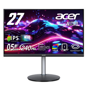 Acer Nitro Q[~Oj^[ 27C` WQHD Lp IPS  GSX^h 240Hz 0.5ms(GTG) sRGB 99% AMD FreeSync Premium ubNu[Xg HDR400 u[Cgጸ HDMI 2.0 DisplayPort v1.4 Xs[J[Ew