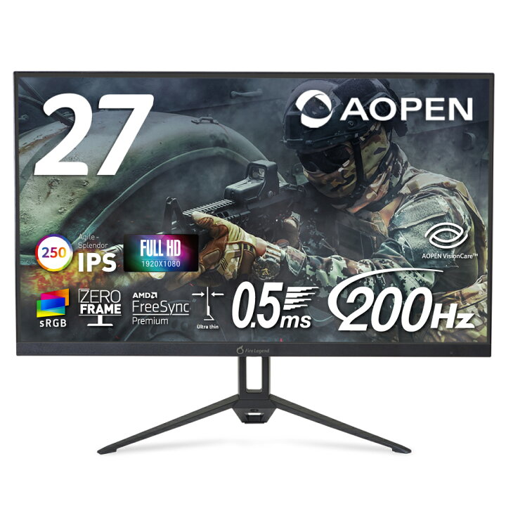 楽天市場】AOPEN ゲーミングモニター 27インチ Agile-Splendor IPS  