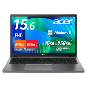 Acer m[gp\R Extensa 15 16GB[ 256GB SSD 15.6C` tHD 16:9  Ryzen 5 7520U 10ԋ쓮 1.7Kg 92f WebJ WiFi 6 Bluetooth 5.2 Xs[J[E}CN {L[{[h CopilotL[