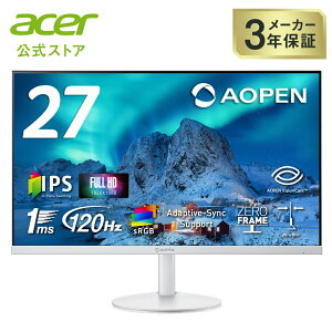AOPEN j^[ 27C` Ch tHD(1920×1080) IPS  120Hz 1ms(TVR) sRGB 99% Adaptive-Sync [t[ ^ HDMI 1.4 ~jD-Sub 15s Xs[J[ wbhtH[q ͒[q u[C