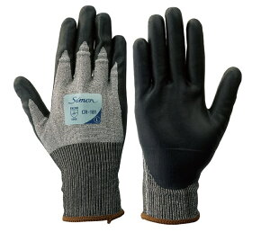 シモン ウレタンコーティング手袋 CR-181 耐切創 薄手 タッチパネル対応 PUコーティング 建設 工事 作業用 工場
