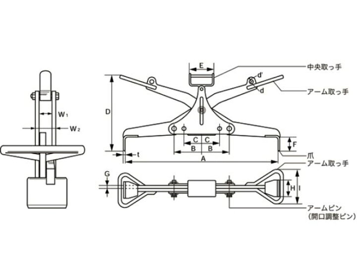 楽天市場】EAGLECLAMP イーグルクランプ U字溝蓋用クランプ UGH-200 