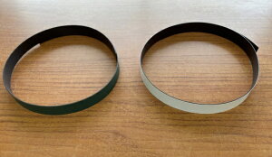 マグネットシート 19mm幅 長さ500mm (グリーン/ホワイト)【土木工事/建築/測量/工事写真/現場写真】メール便対応