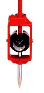 神山製作所 K式ピンポールプリズム2型セット スライド式 定数0mm ワンタッチストップ機構 (落下防止型) プリズム径1インチ 測量 土木 光波用ミラー