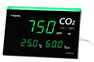 ���K�i�r CO2���j�^�[ SK-50CTH sk-SATO ��_���Y�f�Z�x�v ���C�^�C�~���O��LED�\�� �w�Z �a�@ �I�t�B�X �c�t��