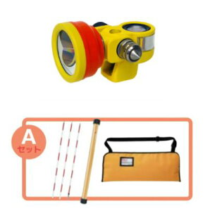 myzox マイゾックス M-1500MP Aセット DM用ピンポール500mmx3本 プリズムクッションケース付きセット 【測量/土木/光波用反射ミラー】