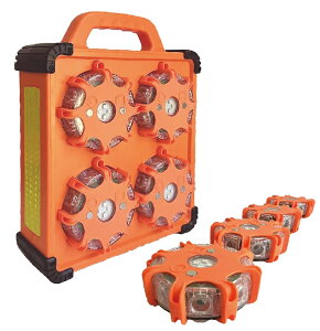 昭和商会 充電式マルチ点滅灯 SW25-01 360度発光のマグネット式警告灯 夜間工事 注意喚起 警備