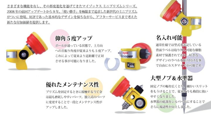 楽天市場】myzox マイゾックス M-1500MP ミニプリズム 定数0 プリズム 
