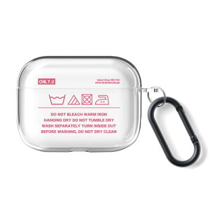 Airpods Pro ケース TPU ランドリー タグ 洗濯タグ デザイン クリア 透明 韓国 ケース エアーポッズ プロ カバー かわいい 大人 可愛い おしゃれ イヤホンケース