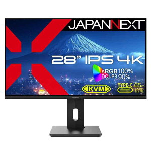 JAPANNEXT 28�C���` IPS�p�l������ 4K(3840x2160)�𑜓x �t�����j�^�[ JN-IPS28U-HSPC6 HDMI DP USB Type-C(�ő�65W���d) HDR sRGB:100% DCI-P3:90% �������� �s�{�b�g