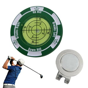 UrbanPulse ゴルフ マーカー 水平器 マグネット ゴルフ用品 ゴルフマーカー ボールマーカー 水準器 小型 丸形 ミニ 目盛り付き アナログ 傾斜 測定 ゴルフ パッティング用 パター練習用 高精度