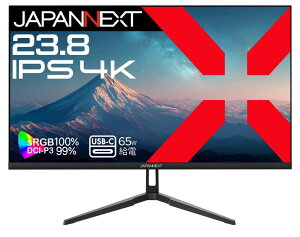 JAPANNEXT 23.8�C���` IPS�p�l������ 4K(3840x2160)�𑜓x �t�����j�^�[ JN-IPS238U-C6 HDMI DisplayPort USB-C(�ő�65W���d) sRGB:100% DCI-P3:99% HDR KVM �y