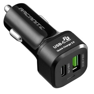 ARCANITE �J�[�`���[�W���[ �ԍڏ[�d�� Premium+ Power Delivery��Quick Charge 3.0 USB-C PD 27W /USB-A QC3.0 18W 2�|�[�g ���v�ő�45W�}���[�d�\ iPhone/iPad/X