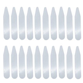 [LOYELEY] カラーキーパー 6cm x1.2cm 20枚セット カラーステイ プラスチック ワイシャツ 襟芯 襟裏 襟 キープ 洗濯 クリーニング ワイシャツ 襟 型 崩れ防止