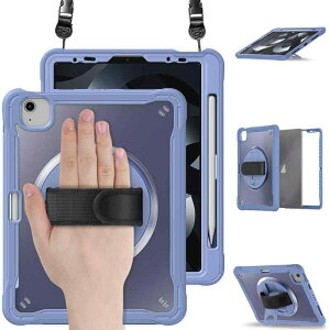 iPad 10 2022 iPad 10.2 9.7 iPad5 iPad6 ケース 360度 回転 ハンドベルト 縦置き 横置き スタンド ショルダーストラップ付き 頑丈 タブレット カバーケース 肩掛け 斜め掛け ペン収納 耐衝撃 TPU+PC 半透