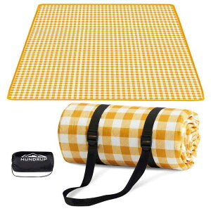 HUNDRUP レジャーシート 厚手【 4層構造・ 洗濯機洗い可 】 防水 ピクニックシート大判 200X200cm 3〜8人 収納袋付き ピクニックシート 折りたたみ 持ち運びやすい 遠足 運動会 お花見 キャンプ