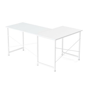 l���f�X�N �p�\�R���f�X�N PC�f�X�N ��160cm+100cm �f�X�N �� ���[�N�f�X�N L���^ �z���C�g ���E���։\ ���j�^�[�A�[����t�Ή� ���ω׏d70kg �I�t�B�X�f�X�N �R�[�i�[�f�X�N �e�����[�N �ݑ�