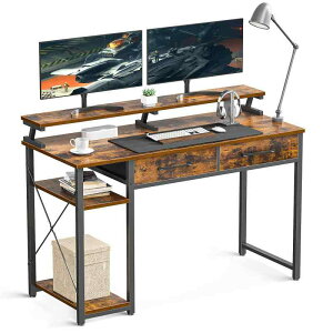 AODK �p�\�R���f�X�N ��120cm ���[���b�N�t�������o��2�t�t�� ���[���b�N�t�� ���j�^�[��t�� �Q�[�~���O�f�X�N �f�X�N �� pc�f�X�N ?�q computer desk �u���b�N �r���e�[�W �z���C�g