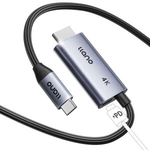 Llano USB Type-C to HDMI �ϊ��P�[�u���A4K@60Hz�Ή��A100W PD�[�d�|�[�g�t���AiPhone/MacBook/iPad/Galaxy�Ή�