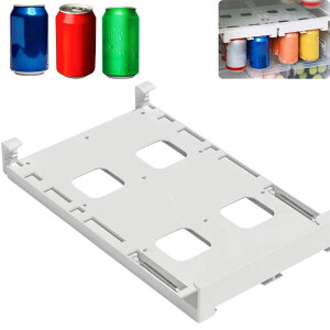 geneX 缶ストッカー 冷蔵庫 冷蔵庫収納 缶収納ラック 冷蔵庫ドリンクホルダー 缶ビール 炭酸飲料 ソーダ ハンギング式 吊り下げ収納 取り付け簡単 8缶収納 キッチン収納 コンパクト 省スペー